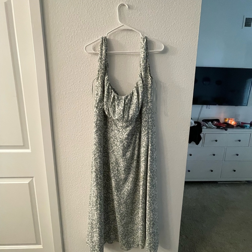 Abercrombie & Fitch Green Smocked Dress